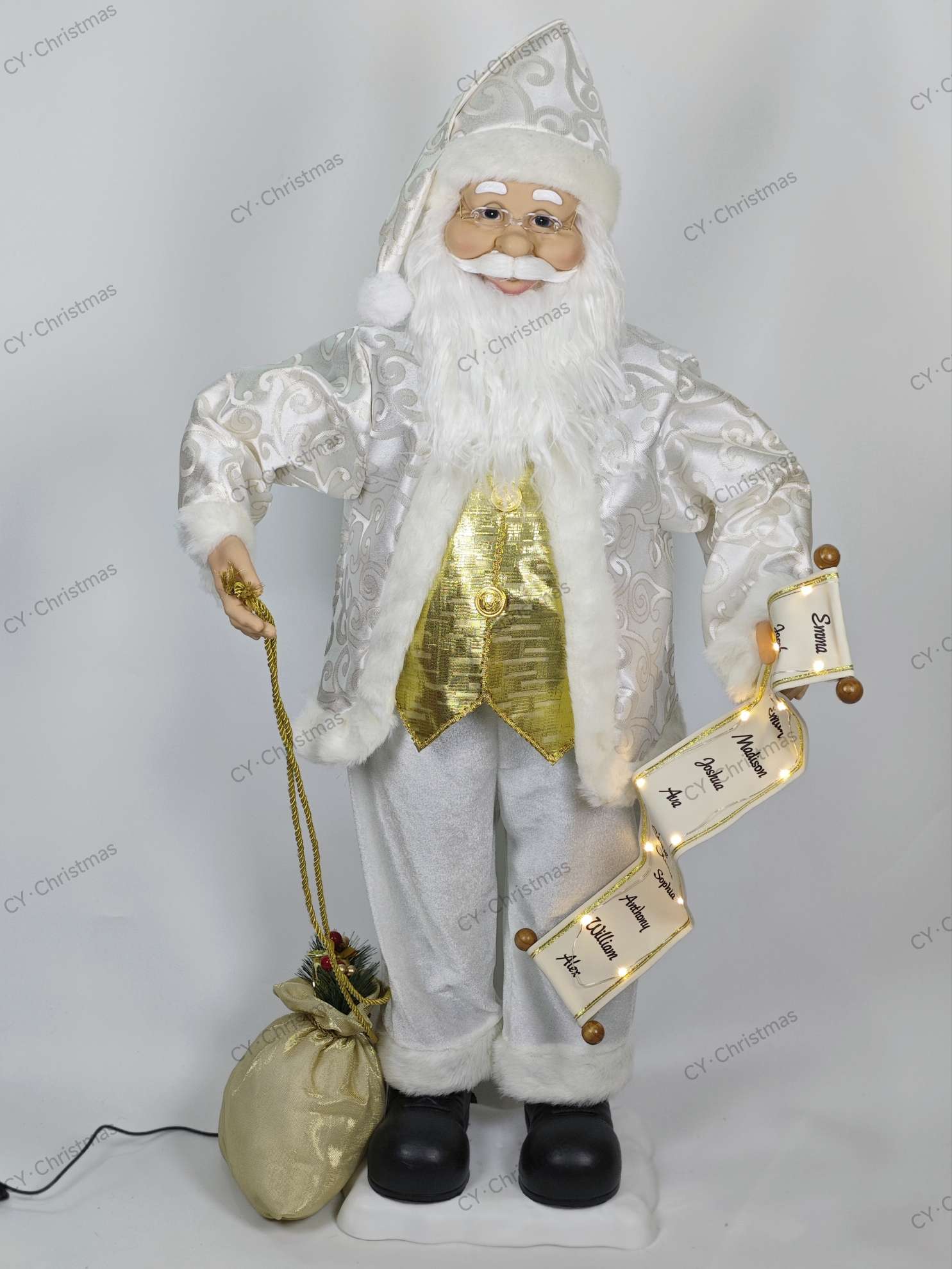 CY·Christmas 40英寸（1m）电动圣诞老人 圣诞8首音乐 带灯高端圣诞摆件圣诞用品