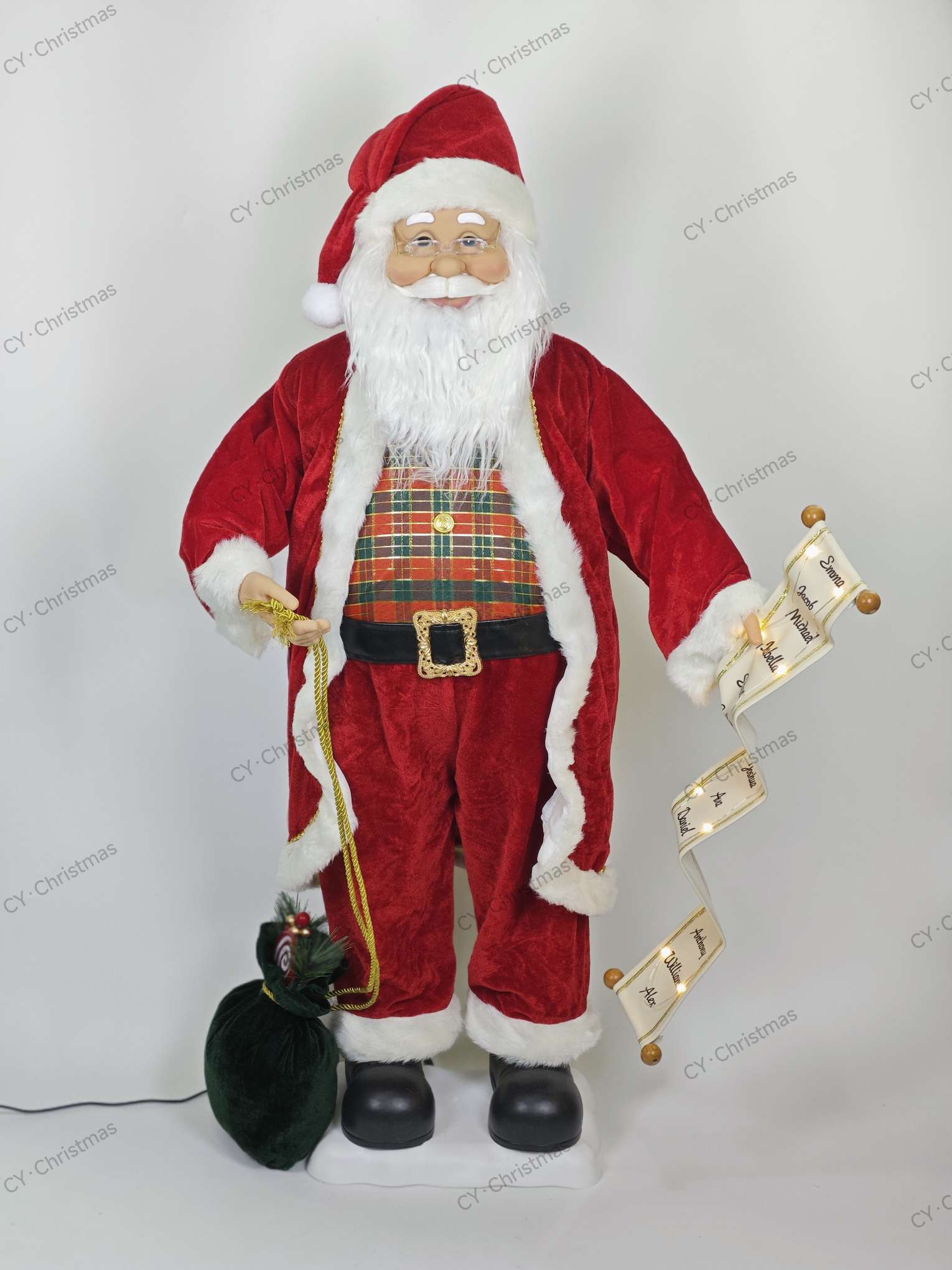 CY·Christmas 40英寸（1m）电动圣诞老人圣诞8首音乐 带灯高端圣诞摆件圣诞用品