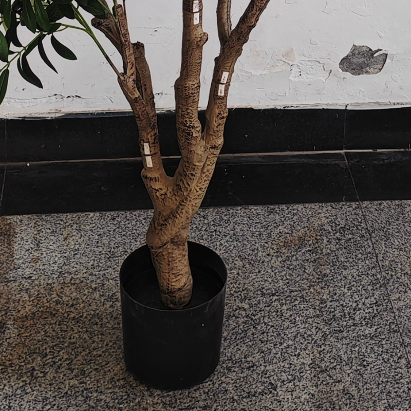 Factory store cross-border artificial plants, high-end olive tree floor-standing decorative items, green plants, potted plants, landscape gardening wholesale Specification image