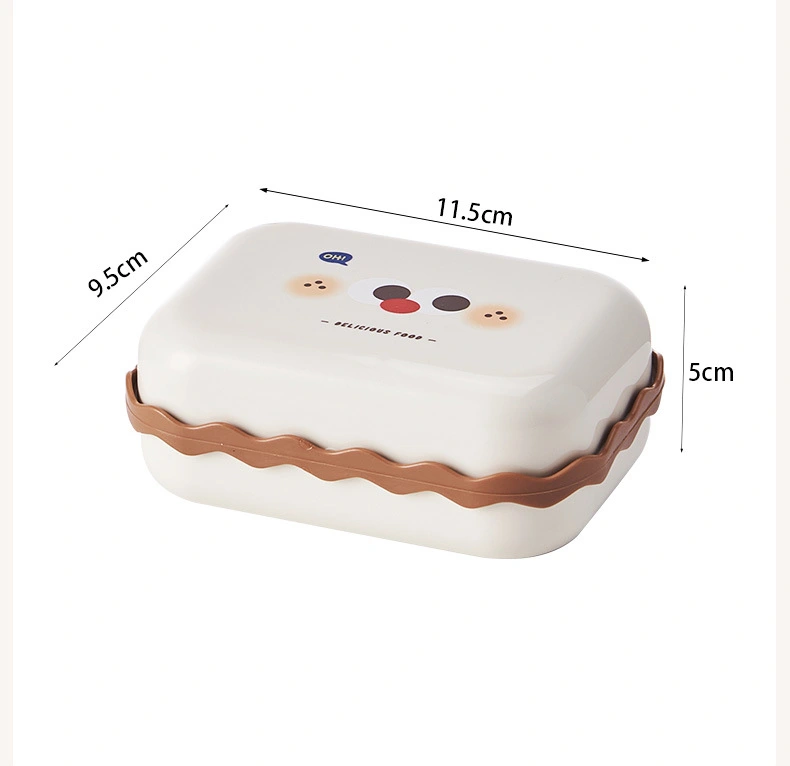 J06-6913 Soap box with lid, dust-proof and water-proof, convenient travel, simple draining soap box, countertop soap box detail image 13