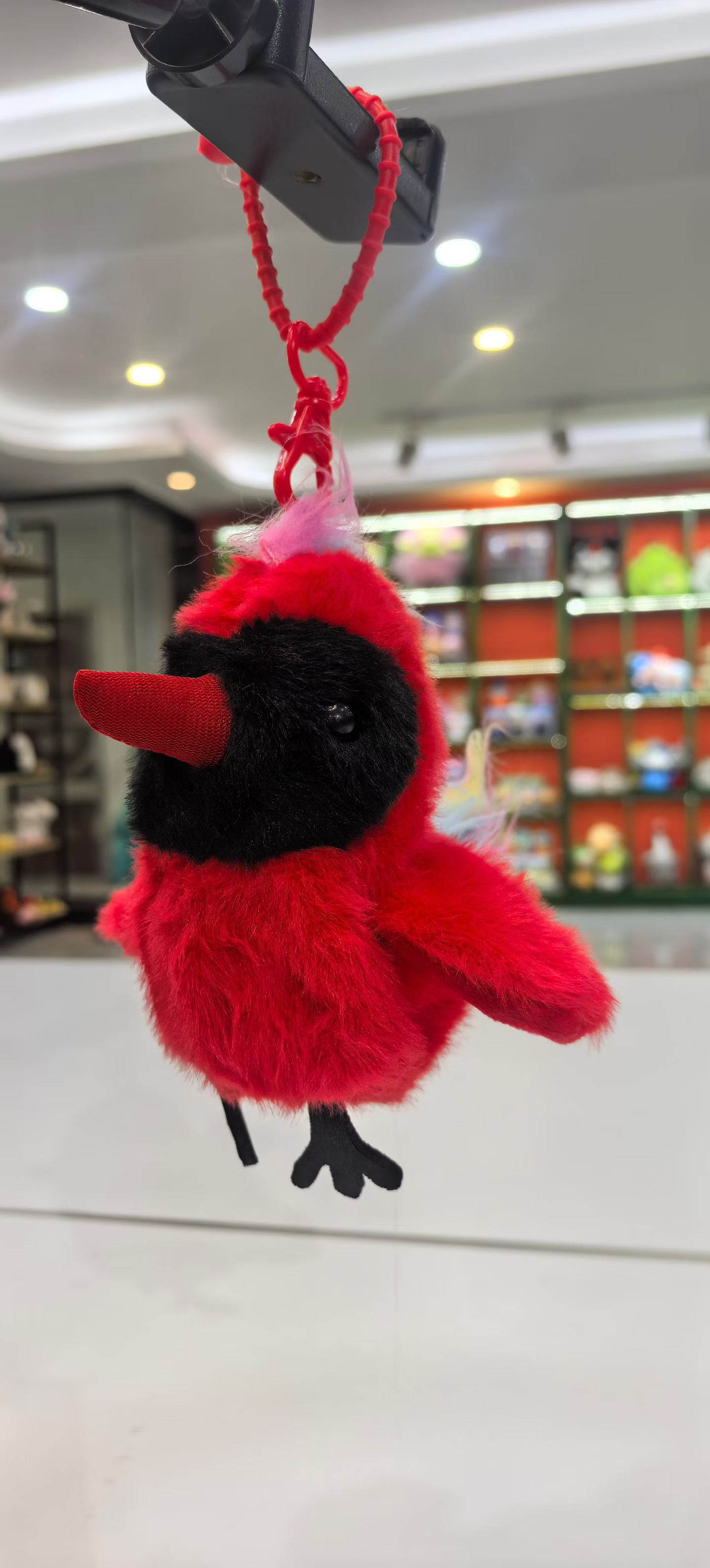 Cross-border bestseller Kuanghai Doudou Bird electric cat toy, sound-making simulation birds, birds, sparrows, black phoenixes, parrot nests, singing recording, wing-flapping birds, plush toy pendants, fledings detail image 8