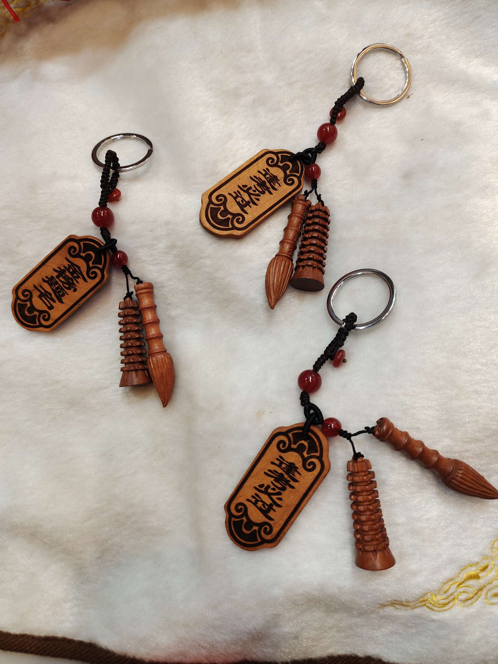 Wooden keychains, pendants, money bags, achieving success in the imperial examination detail image 2