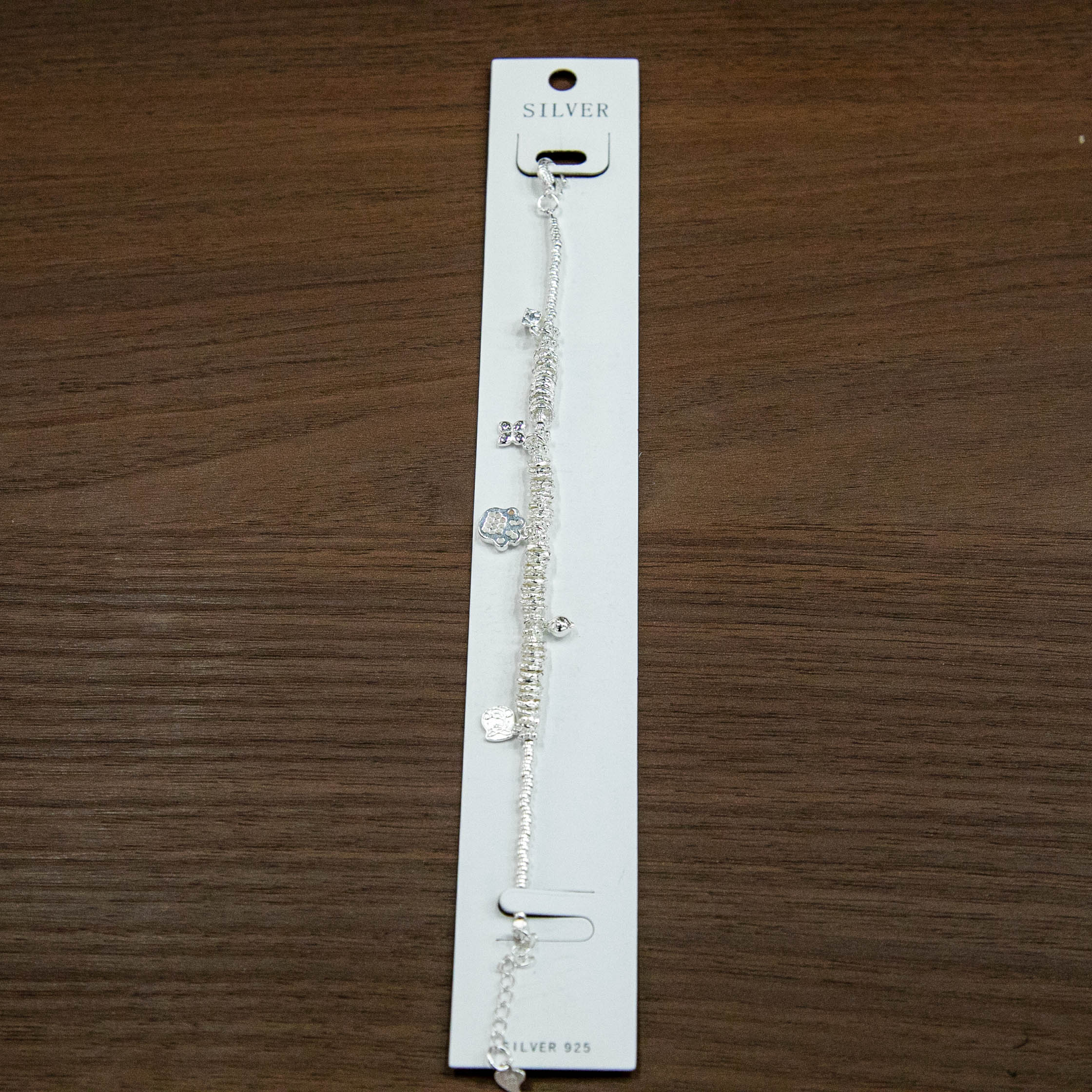 S925 Plain Silver Fashion Craftsmanship Lucky Cute Claws · Lively Cat Claws Dice Bell Beaded 925 Silver bracelet Specification image