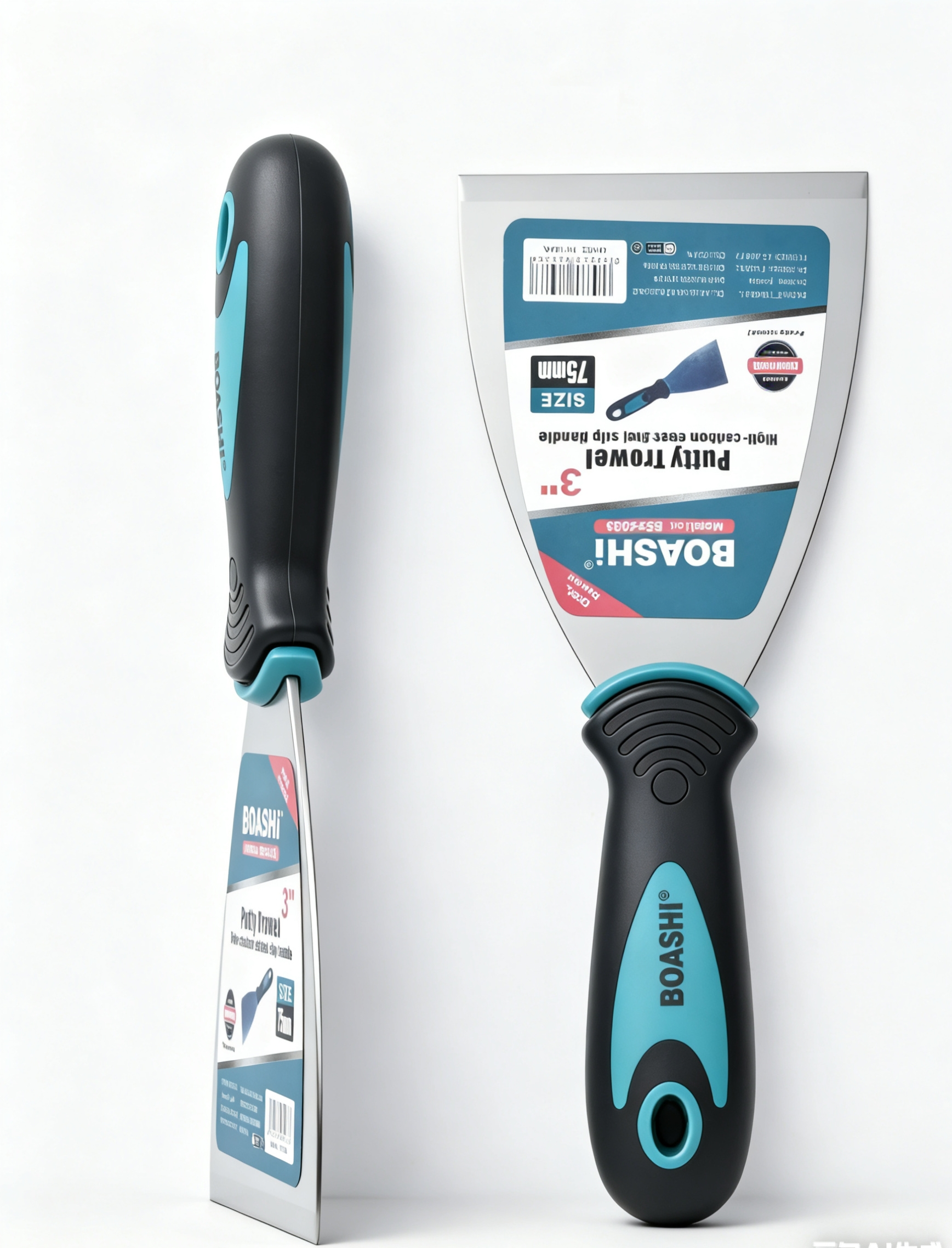 BOASHI putty knife 1-inch, 2-inch, 3-inch, 4-inch, 5-inch, 6-inch grouting hook knife details Picture