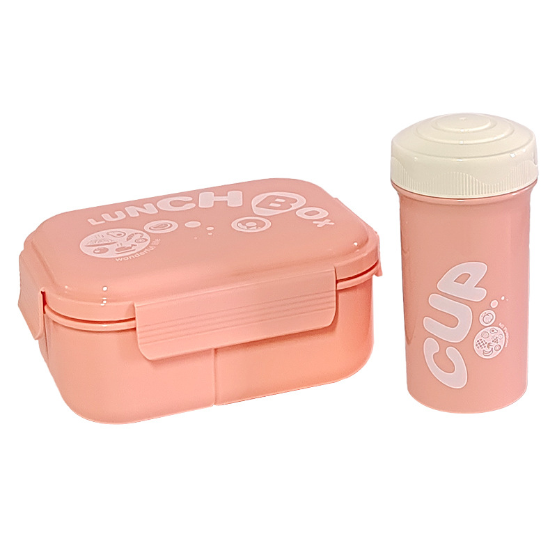 H226-554 Simple office microwave-heated compartments bento Box set, student-specific fruit lunch box Item Picture