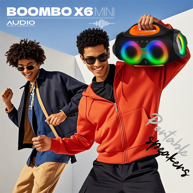 Portable outdoor RGB lamp, high-power subwoofer, card-inserting Bluetooth speaker, Bluetooth speaker