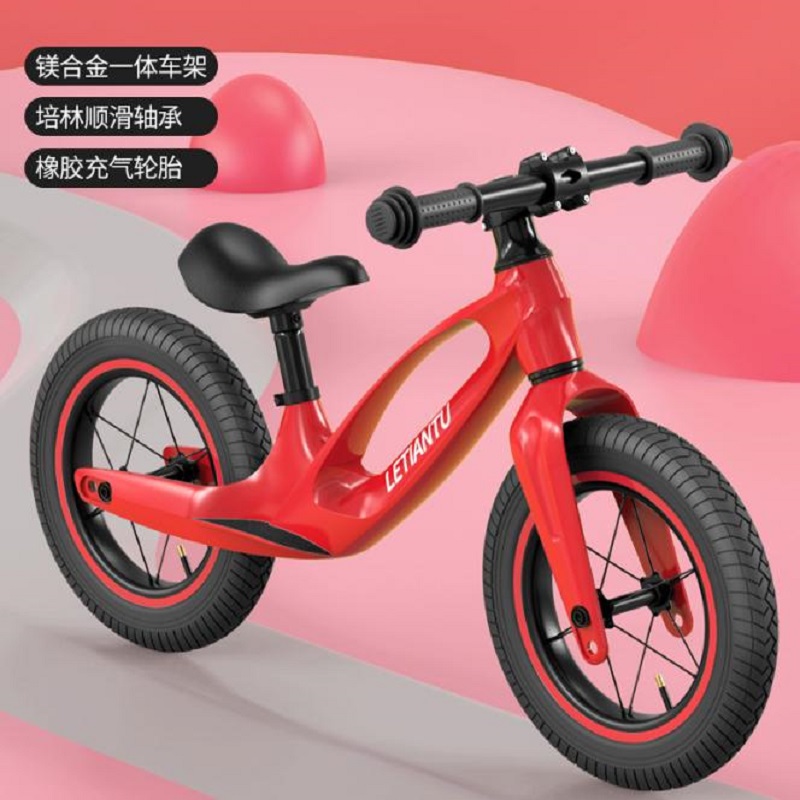 Yellow children's balance car main body, small wholesale, new children's balance car for 2-6 years old, cool inflatable tire, pedal-free sliding car, sliding scooter, balance car in stock, children's balance car details Picture