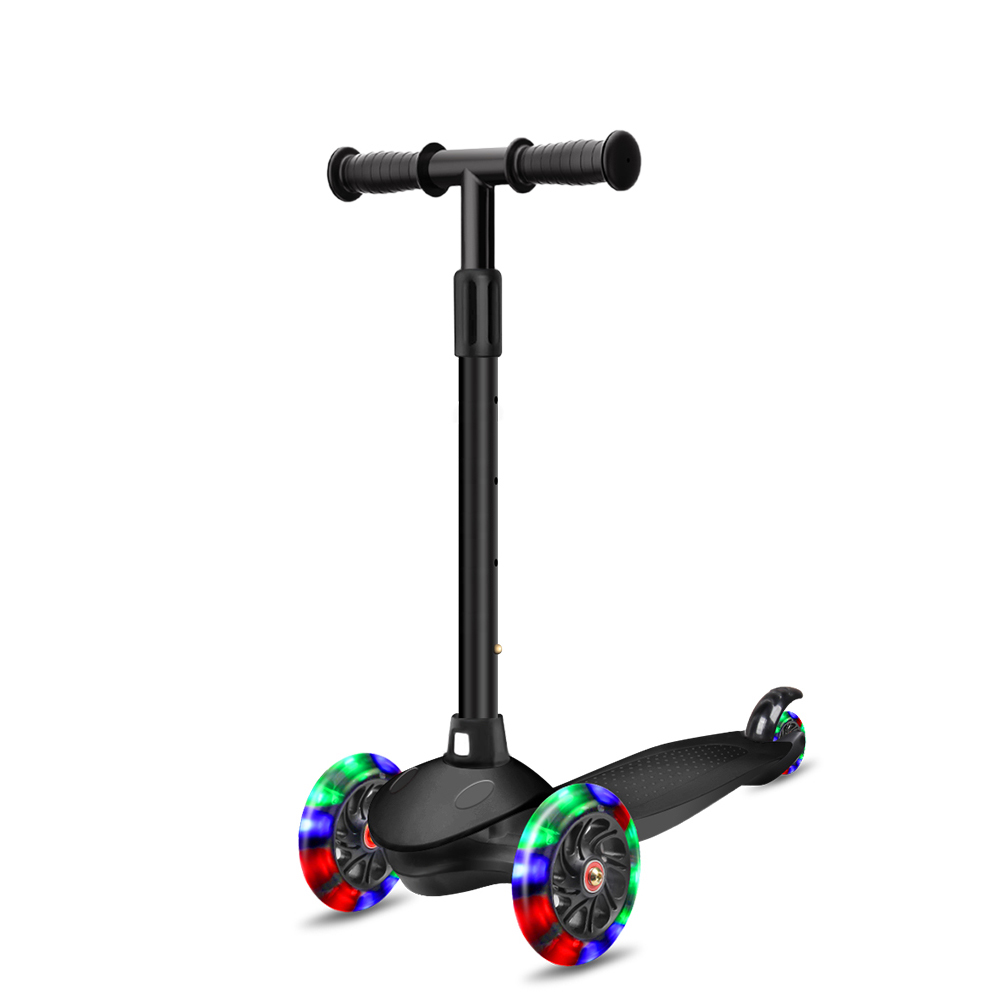 Factory direct sales of children's scooters, aluminum alloy, nylon, detachable and portable, outdoor flashing 3-wheel children's scooters Item Picture