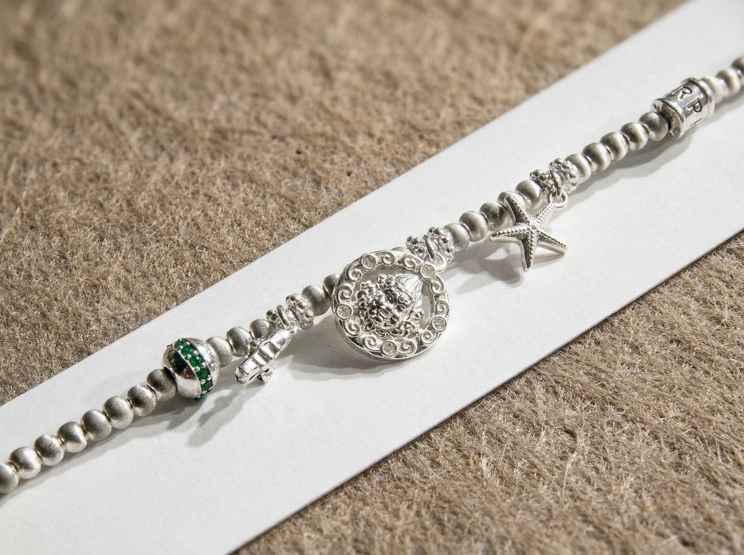 Fashion Seiko 925 Silver Star Sea Journey Retro Ocean Beaded Bracelet for Women - a popular design sense, light luxury, dynamic and fair vacation-style jewelry