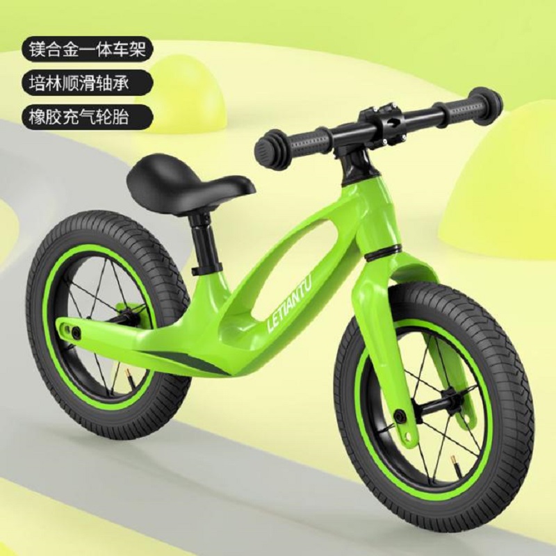 Yellow children's balance car main body, small wholesale, new children's balance car for 2-6 years old, cool inflatable tire, pedal-free sliding car, sliding scooter, balance car in stock, children's balance car Item Picture