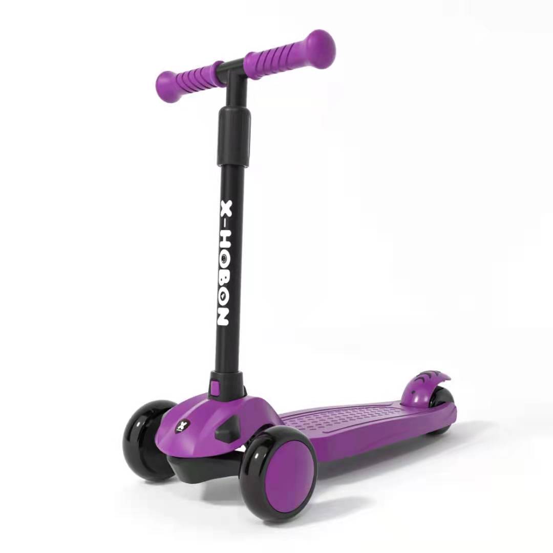 Custom-made children's scooters in red, blue, purple and pink are selling well. They are made of aluminum alloy, nylon, detachable, single-wheel illuminated, 3-wheel safe and sturdy children's pedal scooters Specification drawing