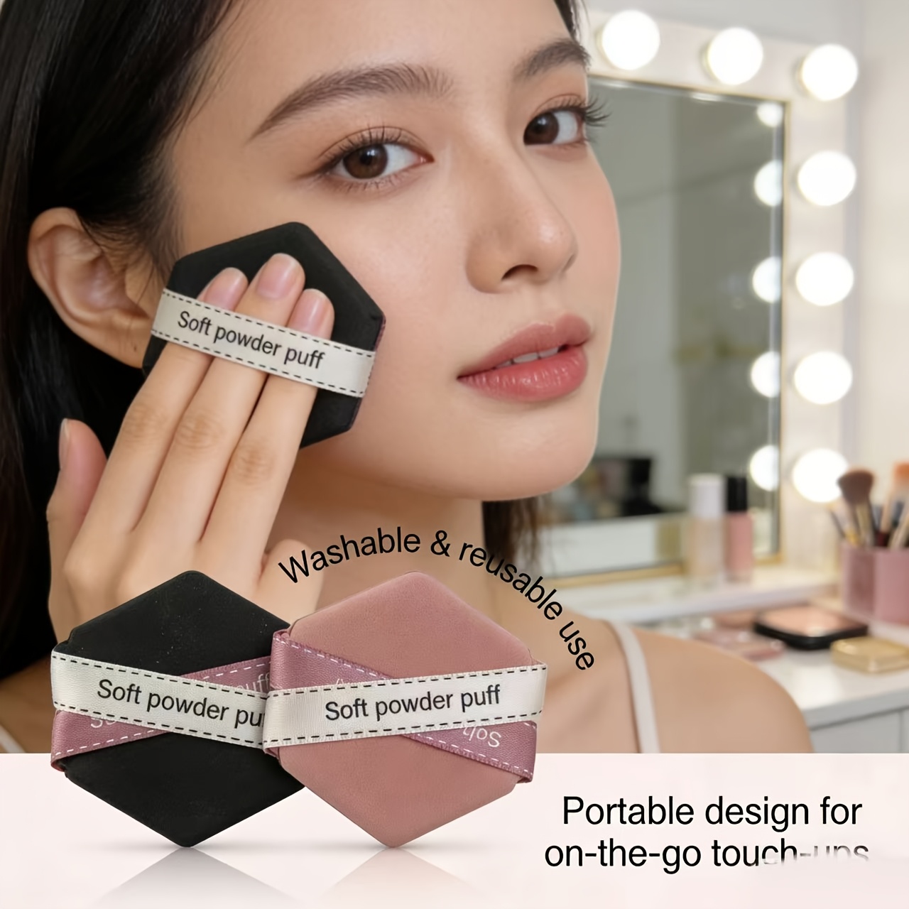 卡丁娜黑粉气垫粉扑 干湿两用不吃粉化妆扑美妆工具 柔软细腻服帖 粉底液 BB 霜专用粉扑 