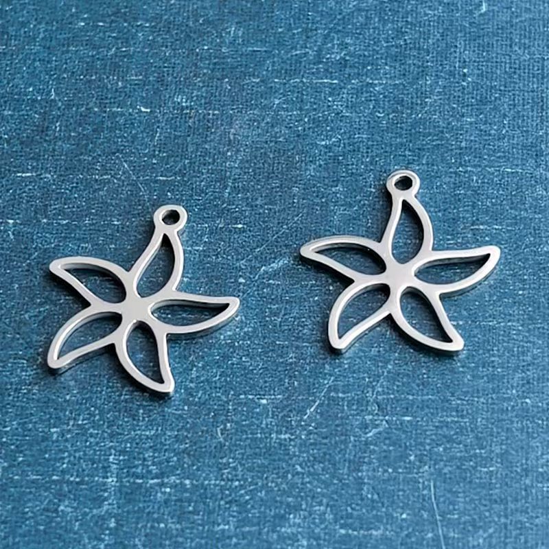 Cross-border foreign trade stainless steel titanium steel bracelet, pendant, necklace, windmill hollowed-out geometric shape DIY jewelry accessories, personalized