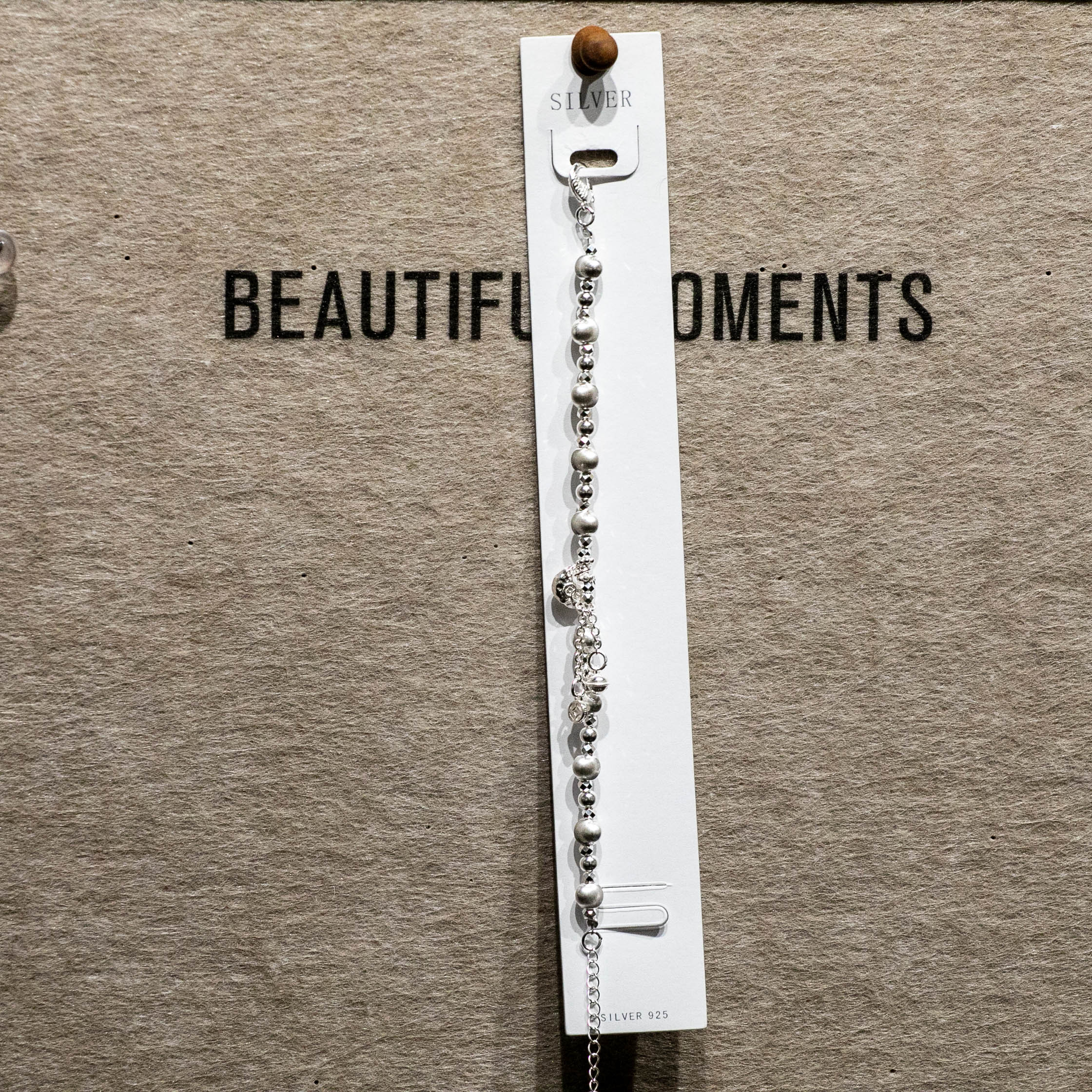 Fashion Precision Craftsmanship Galaxy Roaming ·925 Silver Star and Moon Tassel Beaded Bracelet Specification image