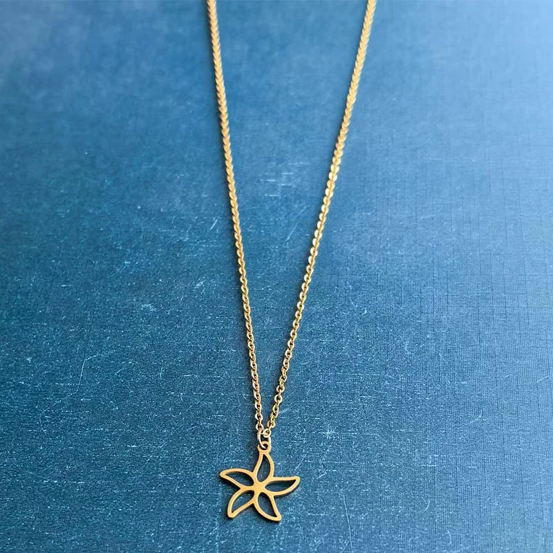 Cross-border foreign trade stainless steel titanium steel bracelet, pendant, necklace, windmill hollowed-out geometric shape DIY jewelry accessories, personalized detail image 6