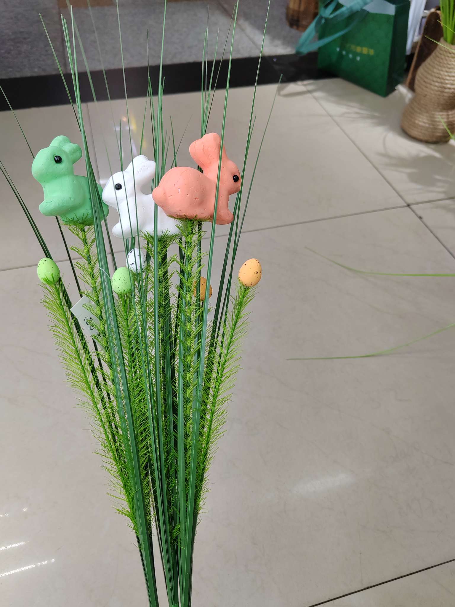 文化仿真园艺礼盒仿真花香囊玫瑰手工拉菲草毛线花束单子兔子复活节产品产品图