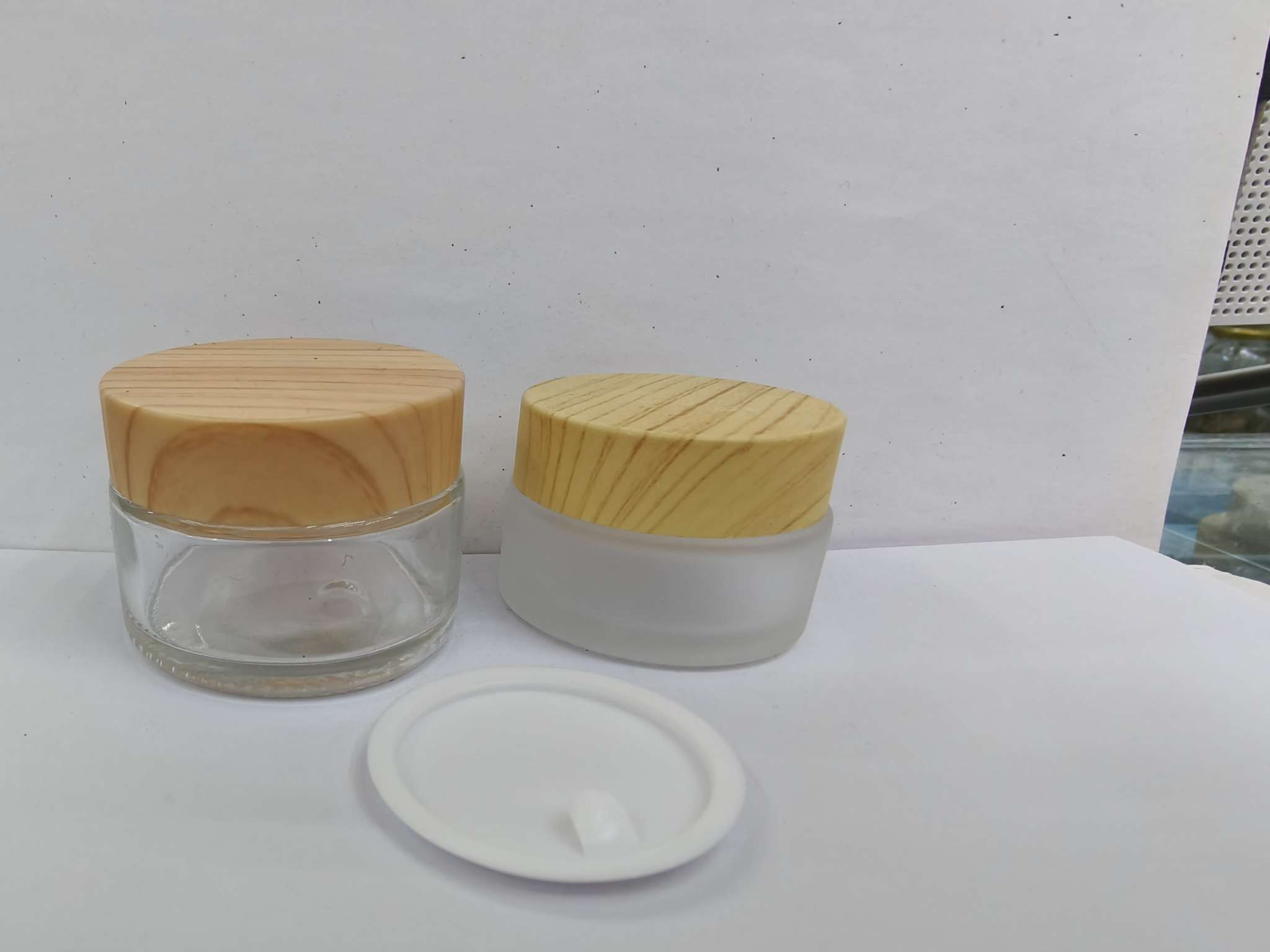 手工活外发玻璃工艺品烛台面霜膏分装玻璃瓶礼品20-30g