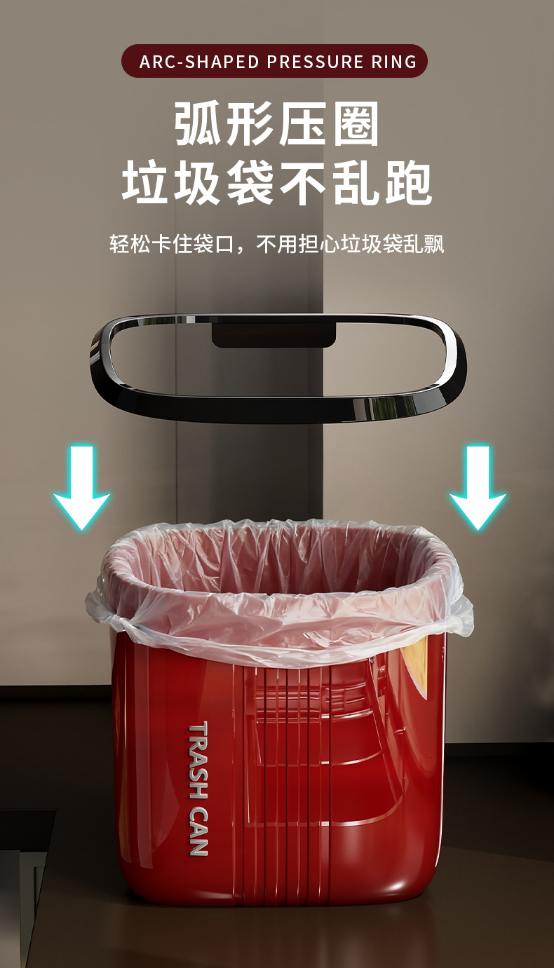 K10-9225-20厨房垃圾桶壁挂式家用免弯腰橱柜门厨余收纳桶详情图7