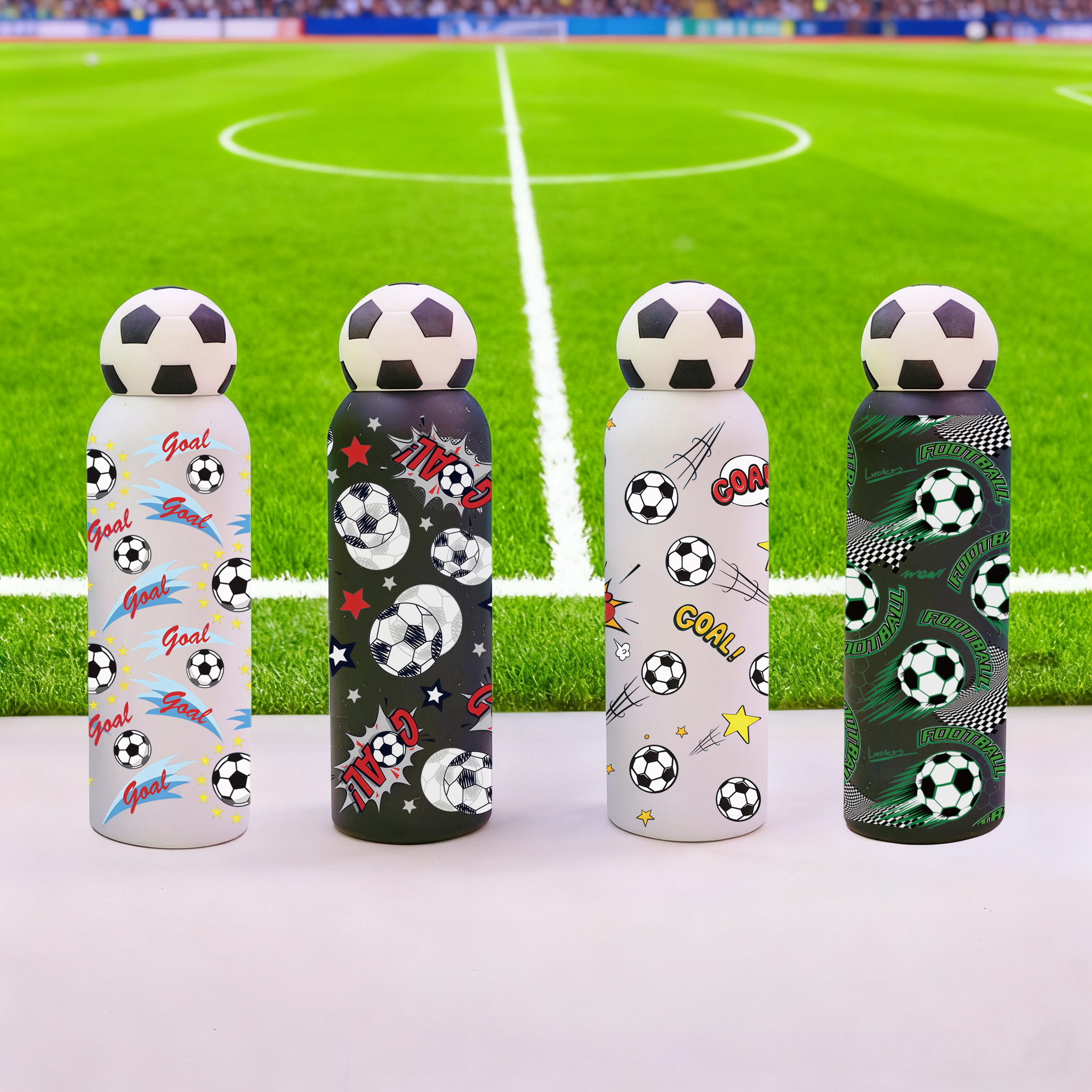 跨境新品 足球主题运动保温杯500ML