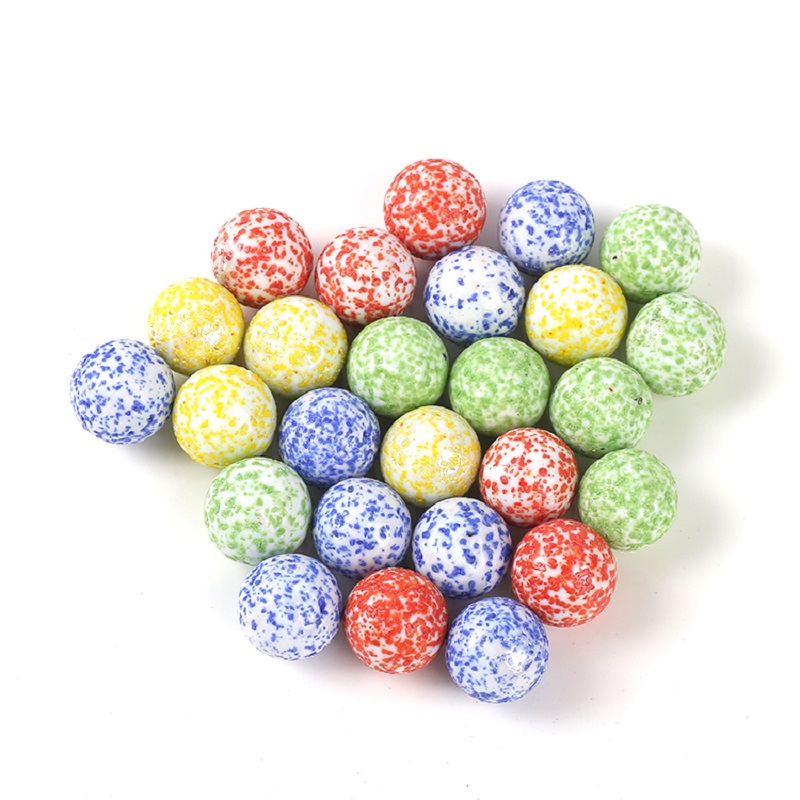 16mm toy glass marbles, 1.6cm ceramic glass balls, milk blue, porcelain green, porcelain white, milk black round balls, red, yellow, blue and green watermelon petal marbles full figure