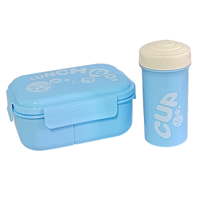 H226-554 Simple office microwave-heated compartments bento Box set, student-specific fruit lunch box Specification image