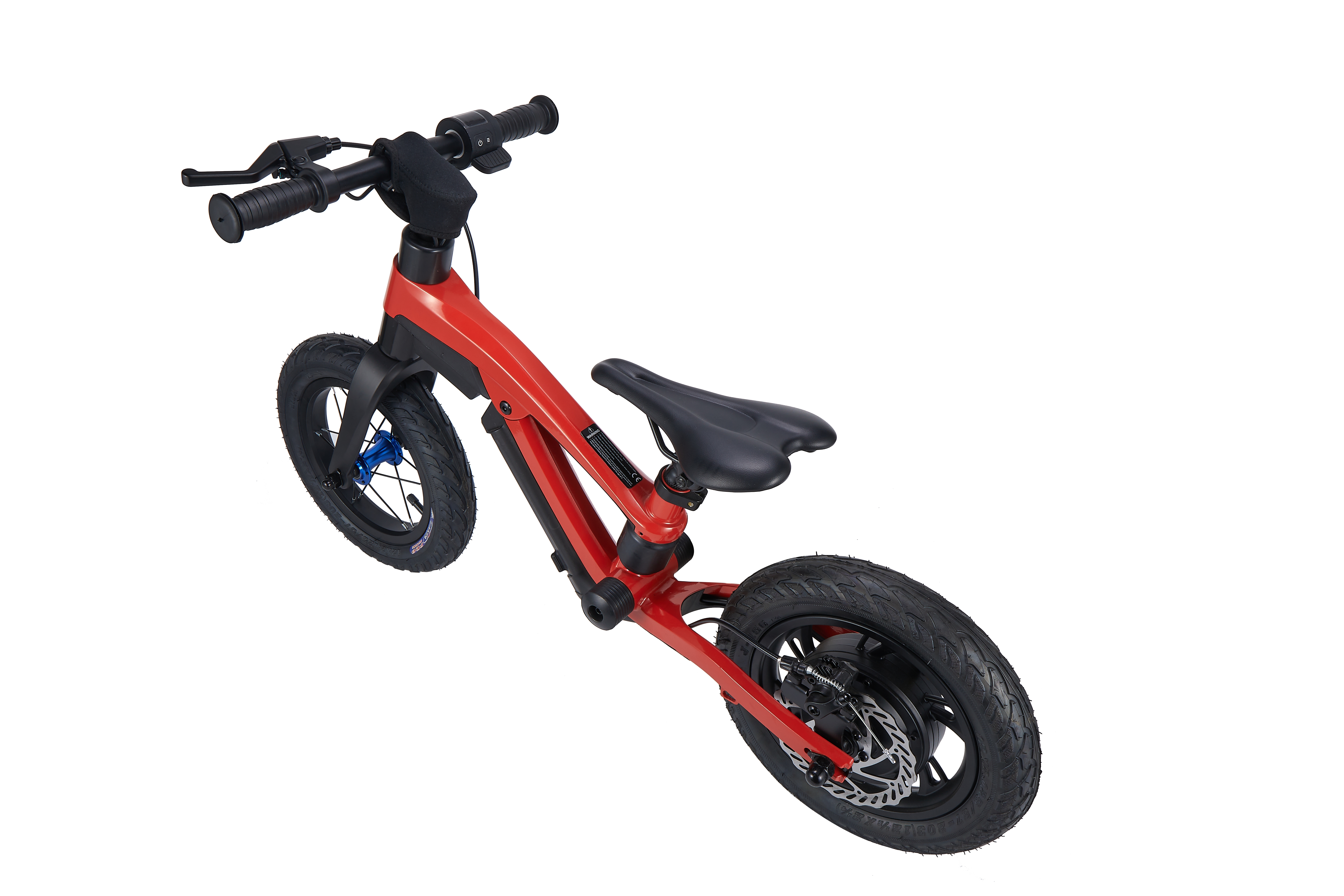 Red children's balance bike, main body alloy balance bike, balance bike, children's toy balance bike, electric balance bike, body-sensing training, off-road motorcycle balance, balance bird, children's balance bike, balance Specification drawing