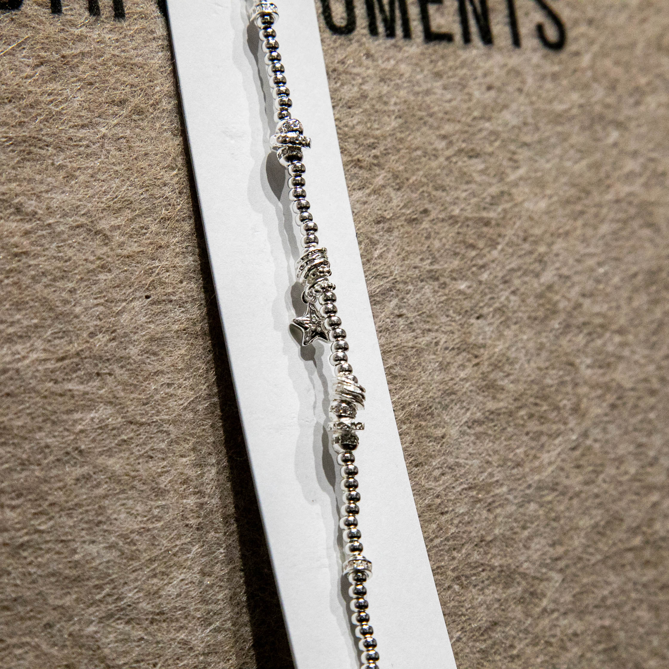 Fashionable and exquisite Star Language Flowing Light 925 Plain Silver Star Pendant beaded bracelet for women - Light Luxury, Niche, dynamic and whitening design sense jewelry Item Picture