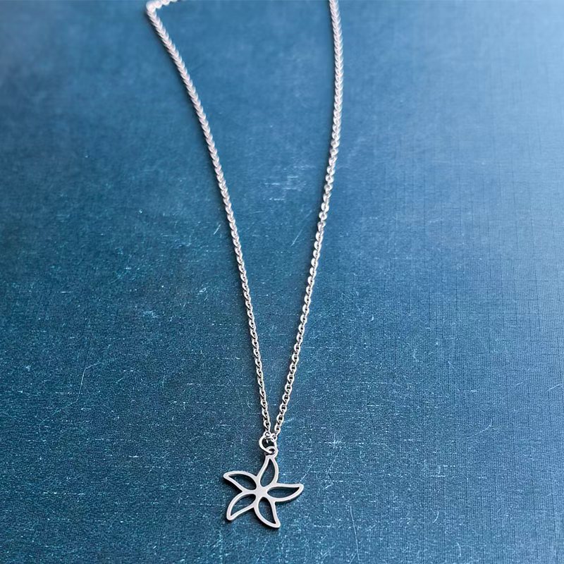 Cross-border foreign trade stainless steel titanium steel bracelet, pendant, necklace, windmill hollowed-out geometric shape DIY jewelry accessories, personalized Application Scenario