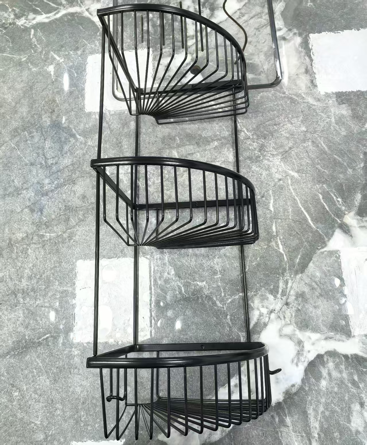 RR-GJ128 stainless steel black three-layer storage rack
