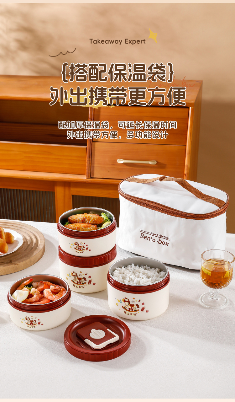 食品级密封304不锈钢多层便当盒保鲜盒饭盒 学生上班饭盒微波加热详情14