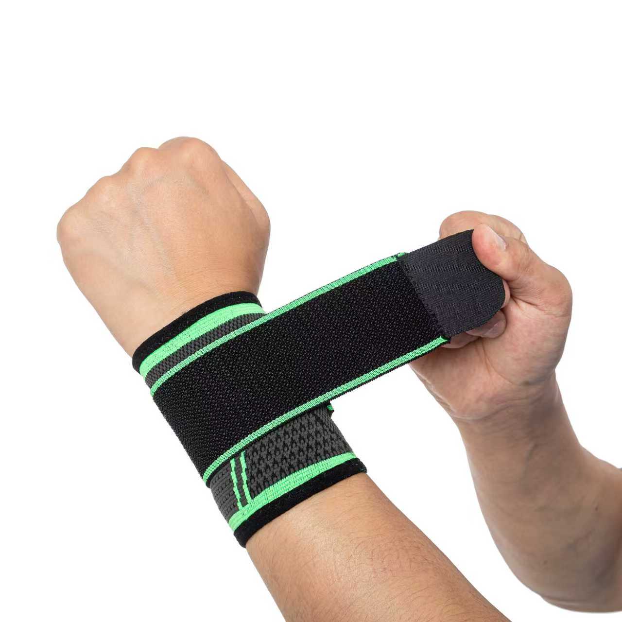 Pressurized sports strap wrist guard, fitness basketball, weightlifting, breathable and adjustable, knitted sports wrist guard case