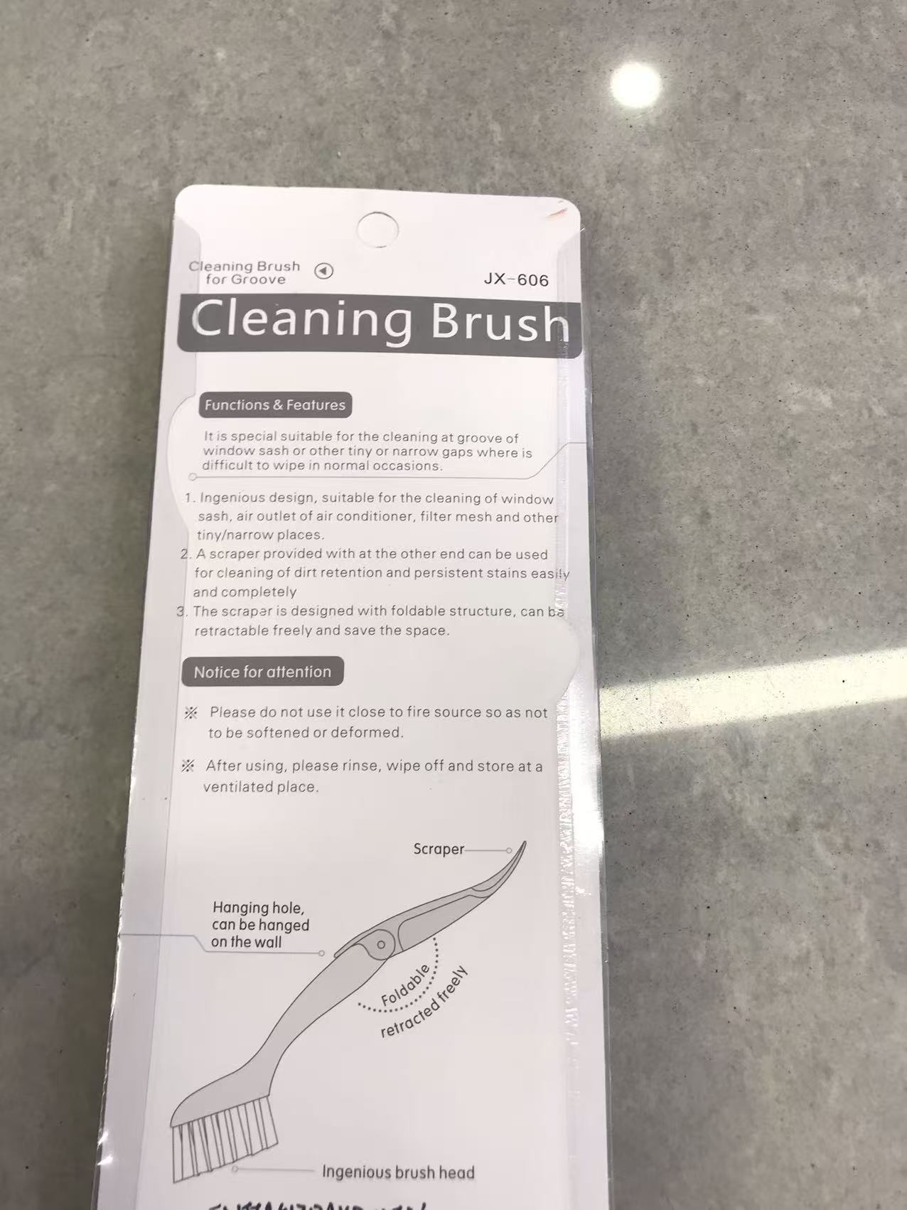 The two-in-one function: groove cleaning brush, door and window groove keyboard brush, corner and crevice dust removal brush, and foldable details Picture