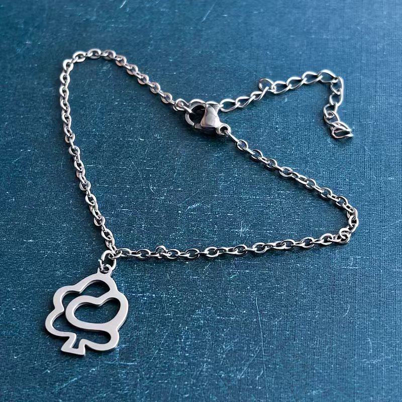 Cross-border foreign trade titanium steel stainless steel tree bracelet pendant necklace pendant simple diy jewelry accessories, personalized and trendy Item Picture