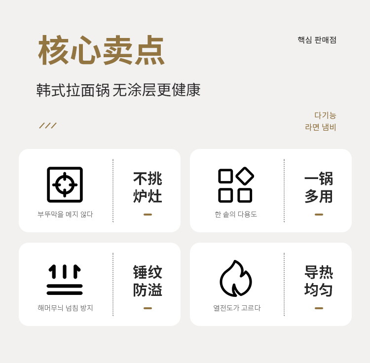 豪凯韩式不锈钢双耳多功能锅 拉面锅汤锅泡面锅小火锅盆锅仔韩式料理详情3