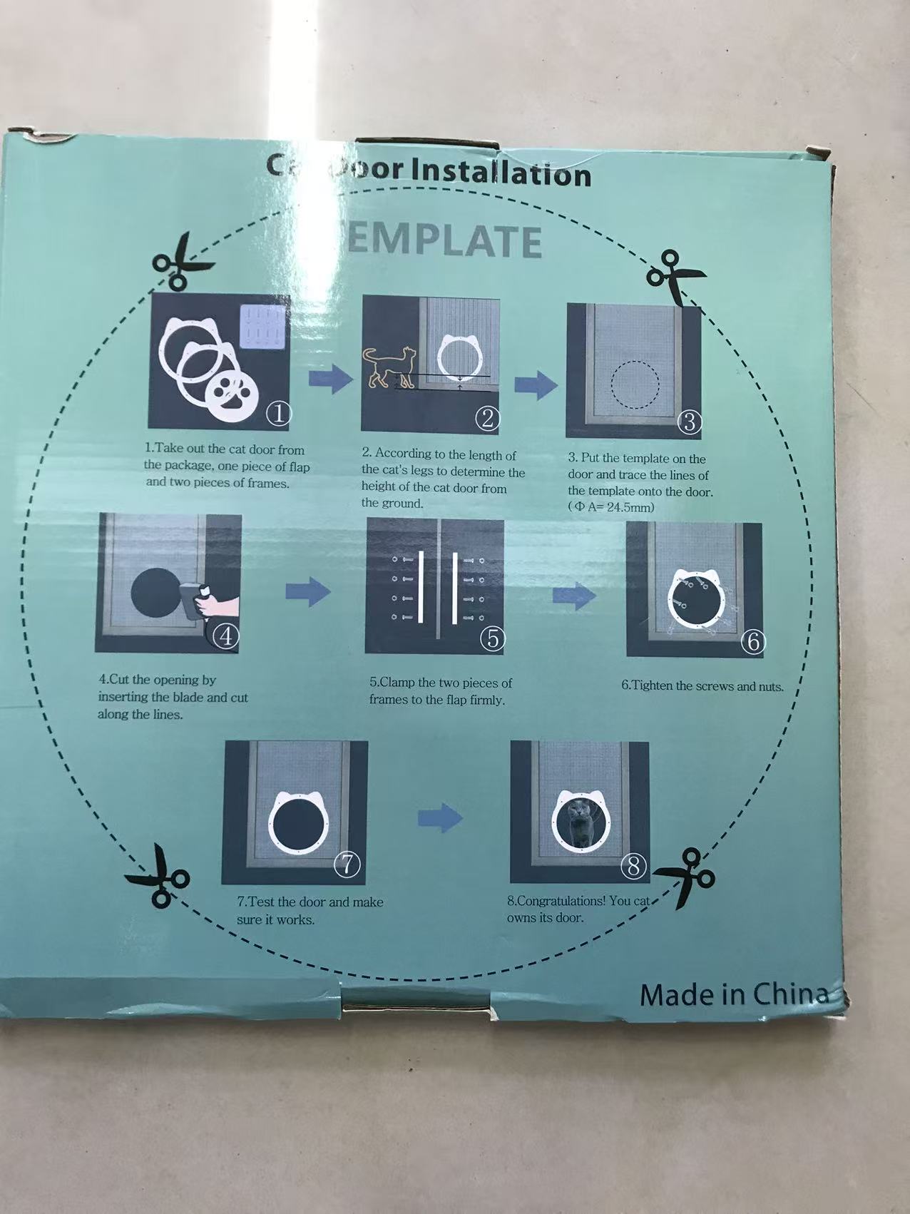 Special automatic opening and closing pet door for cats, pet door for cat passage details Picture