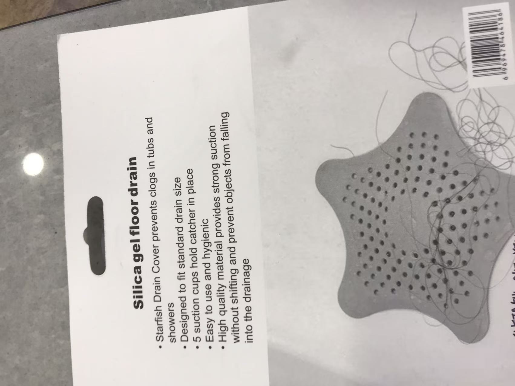 Blue star-shaped silicone floor drain core, stainless steel floor drain filter screen, PVC floor drain magic tool, floor drain, floor drain mesh details Picture