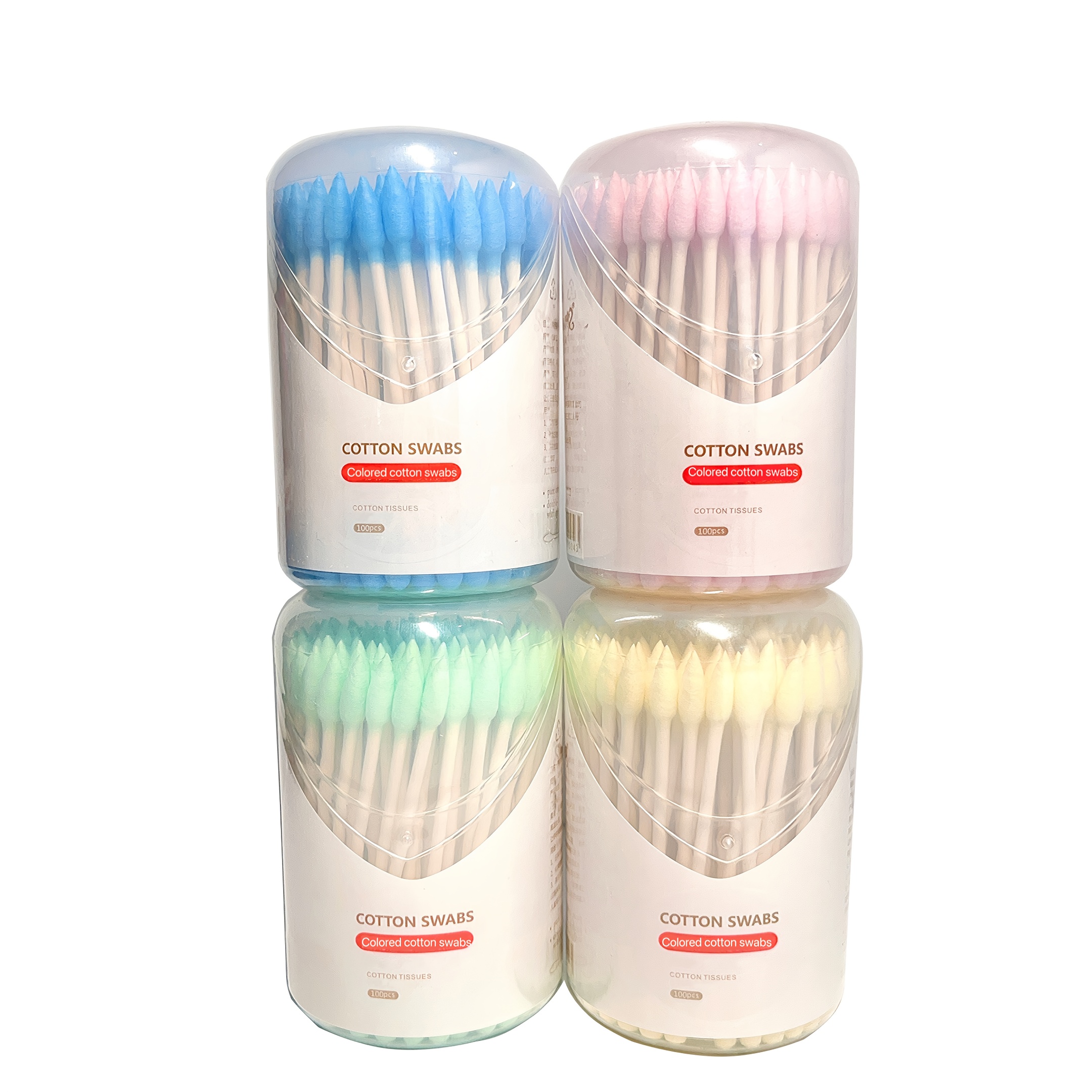 卡丁娜彩色双头棉签 一次性化妆棉棒 掏耳朵清洁卸妆改妆多功能木棒棉签 双头脱脂棉签 柔软吸水不易脱落