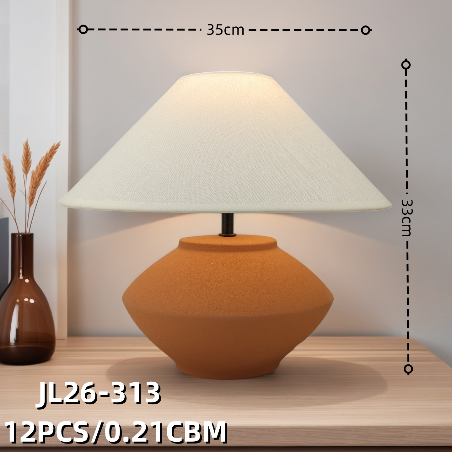 JL LAMP Jilian Lighting 2026 New Wabi-sabi style Ceramic Table Lamp Decoration