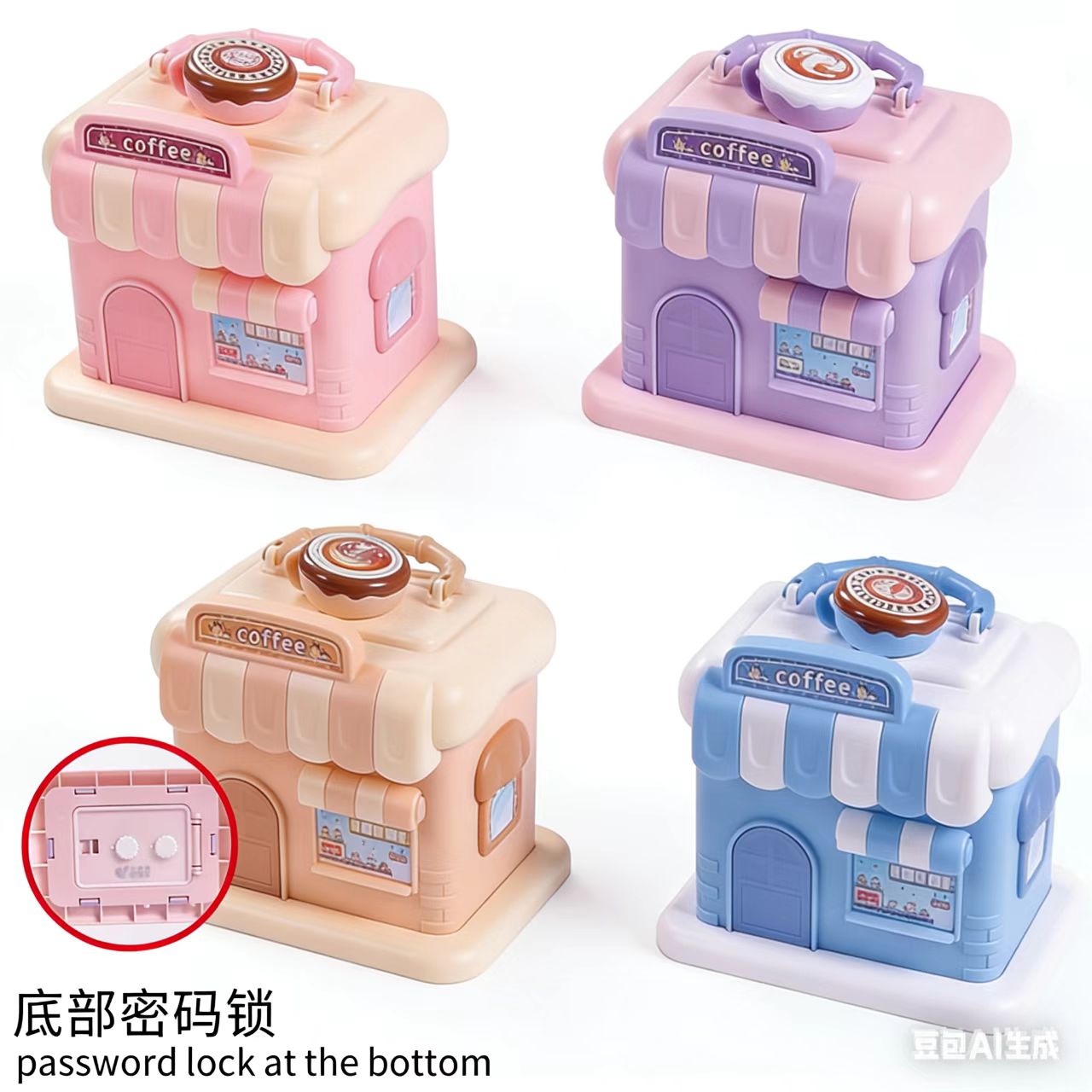 芭比娃娃派对服装迷你厨房木质玩具厨柜陶瓷茶具玩具详情1