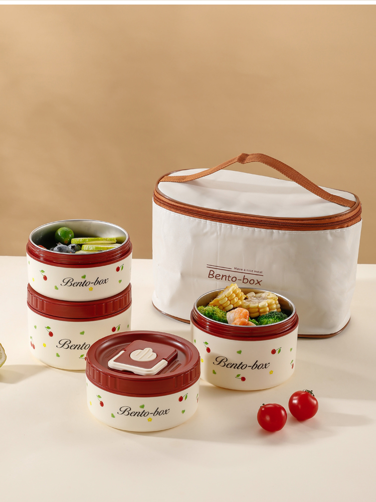 玻璃饭盒真空保温提锅食品级保鲜盒圆形饭盒套装详情23