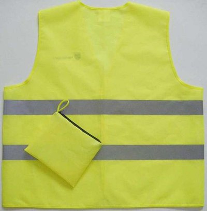Amarillo fluorescente reflectante chaleco grueso cómodo transpirable al aire libre trabajo chaleco nuevo