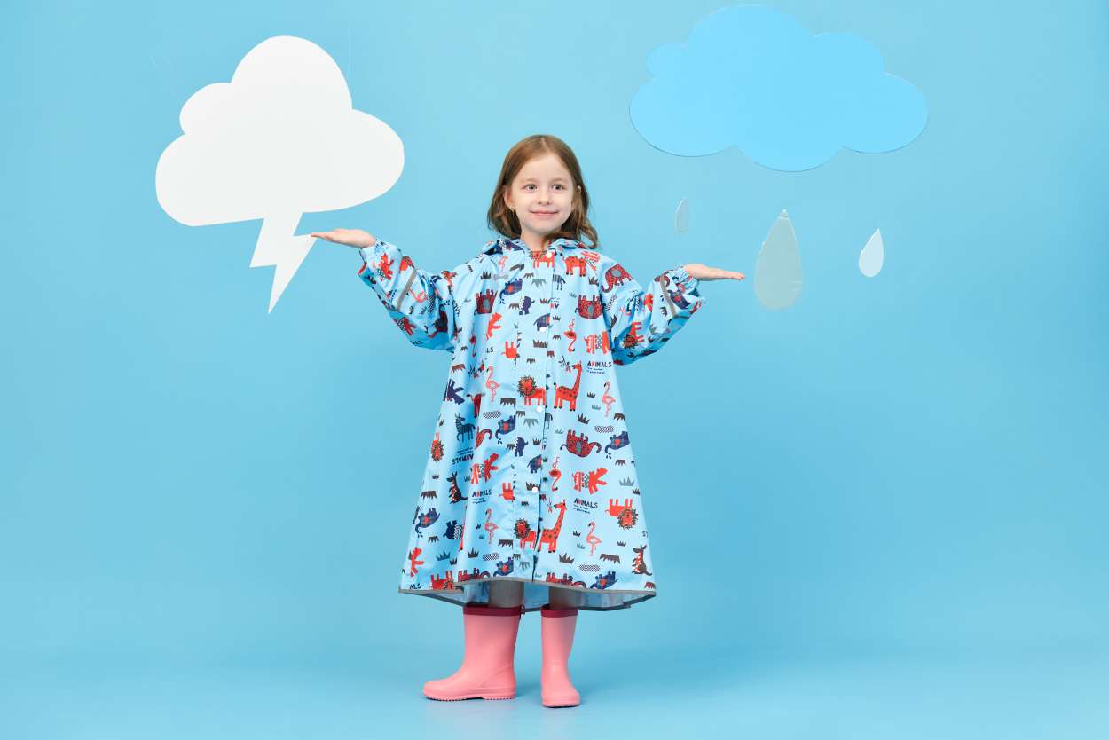 学生背包雨衣满印卡通图案学生男孩女孩上学通勤反光安全防暴雨多尺码可选环保无气味柔软布料时尚网红宝妈必选雨衣【动物乐园】细节图