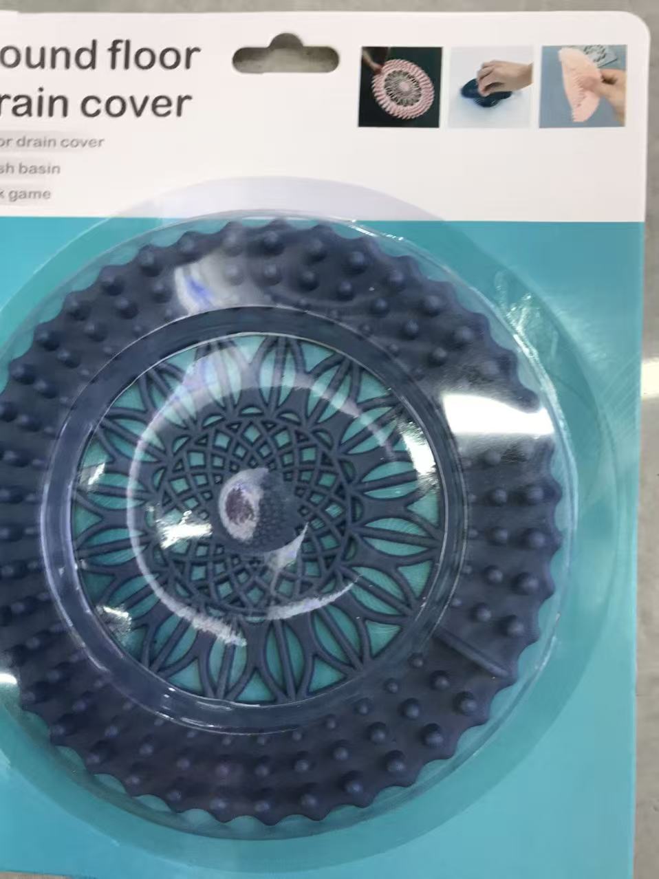 Plastic round floor drain cover, floor drain filter screen, PVC floor drain magic tool, anti-odor floor drain, floor drain mesh Specification image