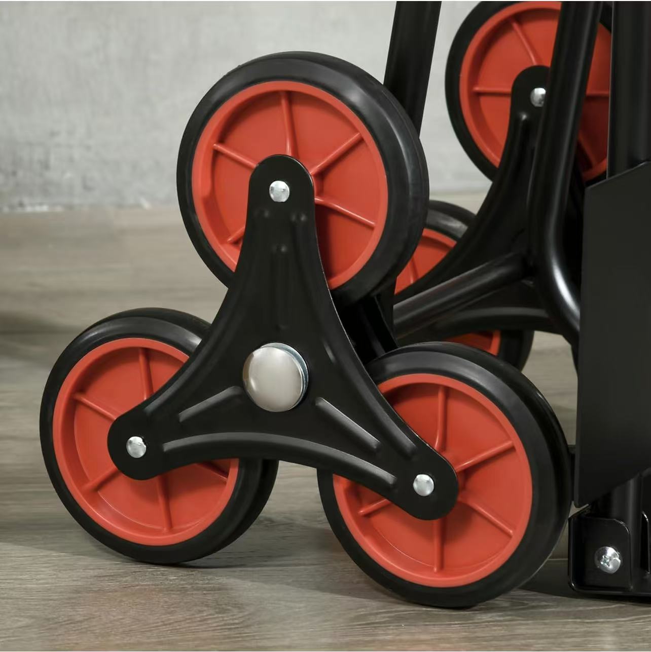 Heavy-duty 6-wheel stair-climbing trolley, adjustable trolley Item Picture