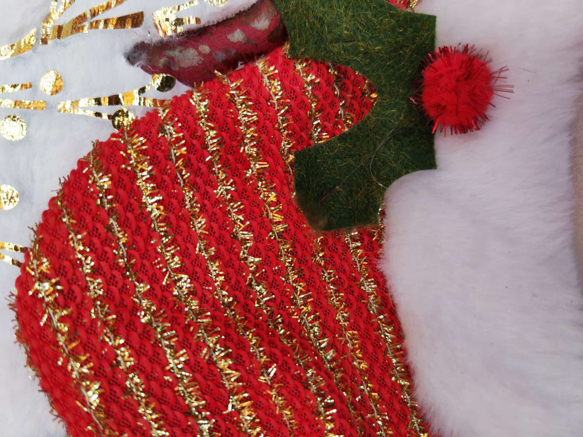 Santa Claus socks, Christmas wreaths, office decorations detail image 2