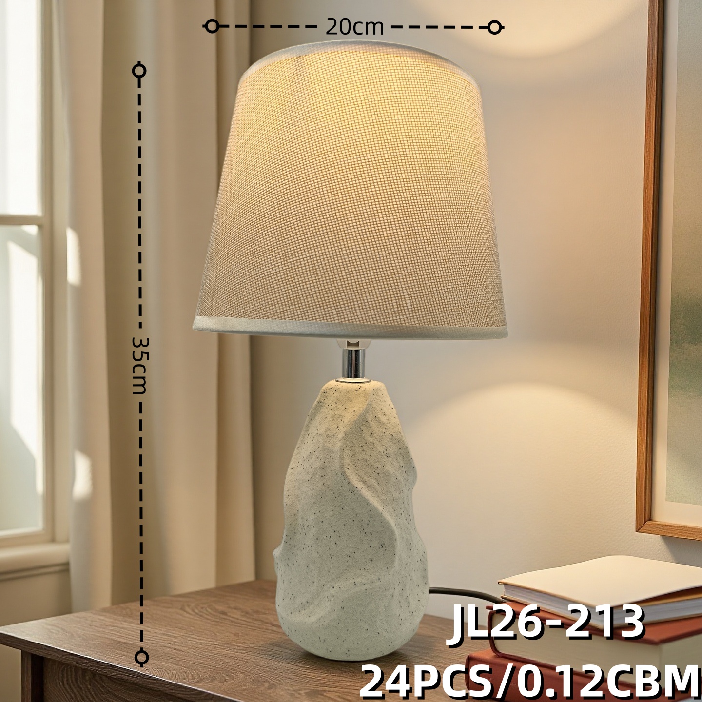 JLlamp 2026 New Wabi-sabi style animal-shaped ceramic bedside Lamp Hotel supplies