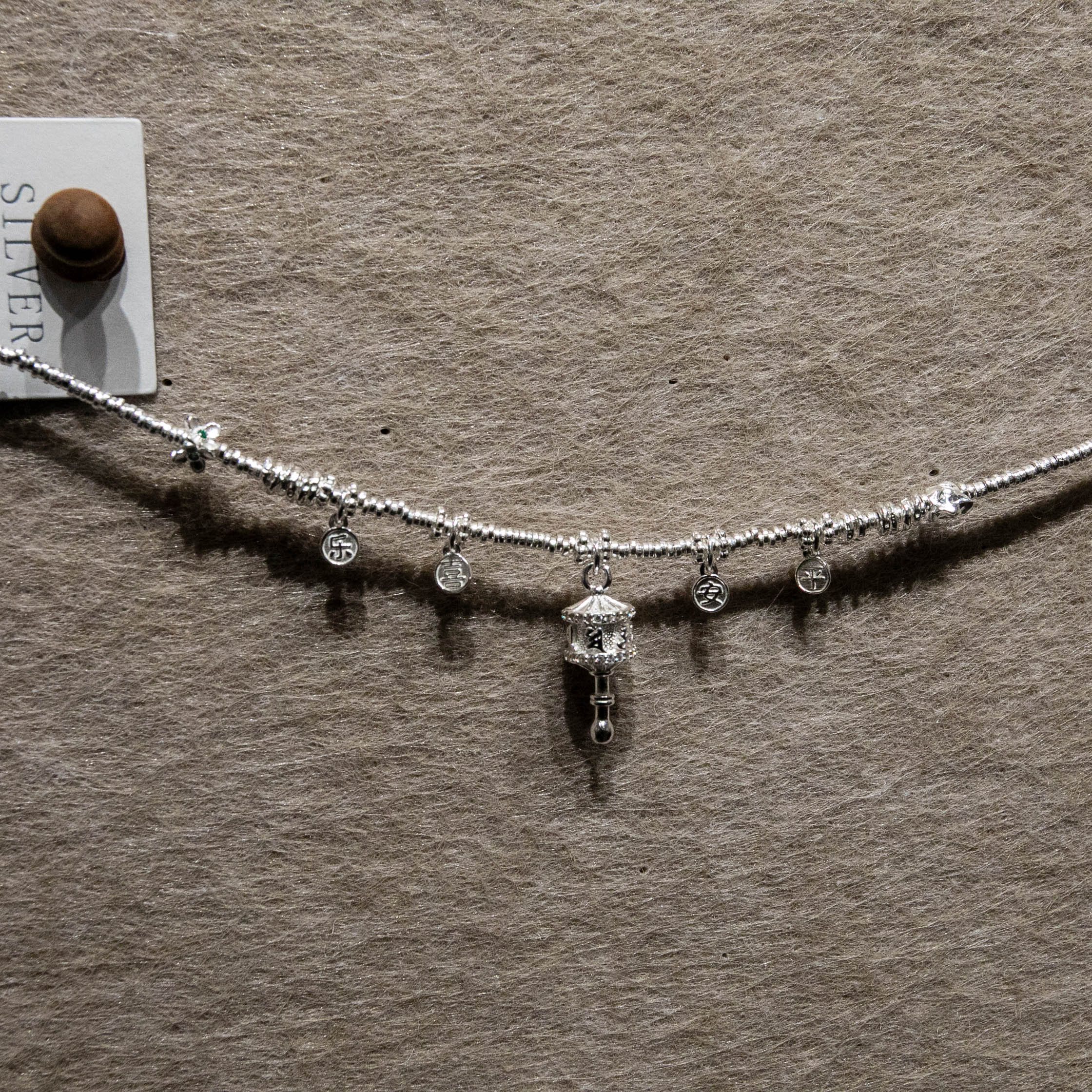 Fashionable and exquisite 925 Silver Fan Music Flow Rotating beaded bracelet for women, a new Chinese-style niche design sense, light luxury, fair appearance, good fortune and peace bracelet details Picture