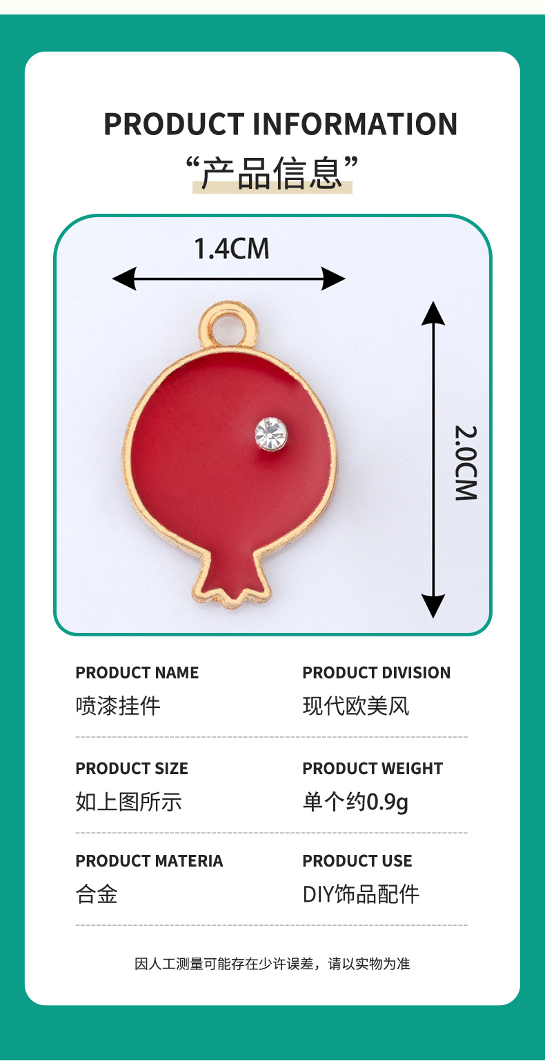 Xuping red fish-shaped titanium alloy pendant, silver jewelry, golden chain, Moissanite jewelry pic 4