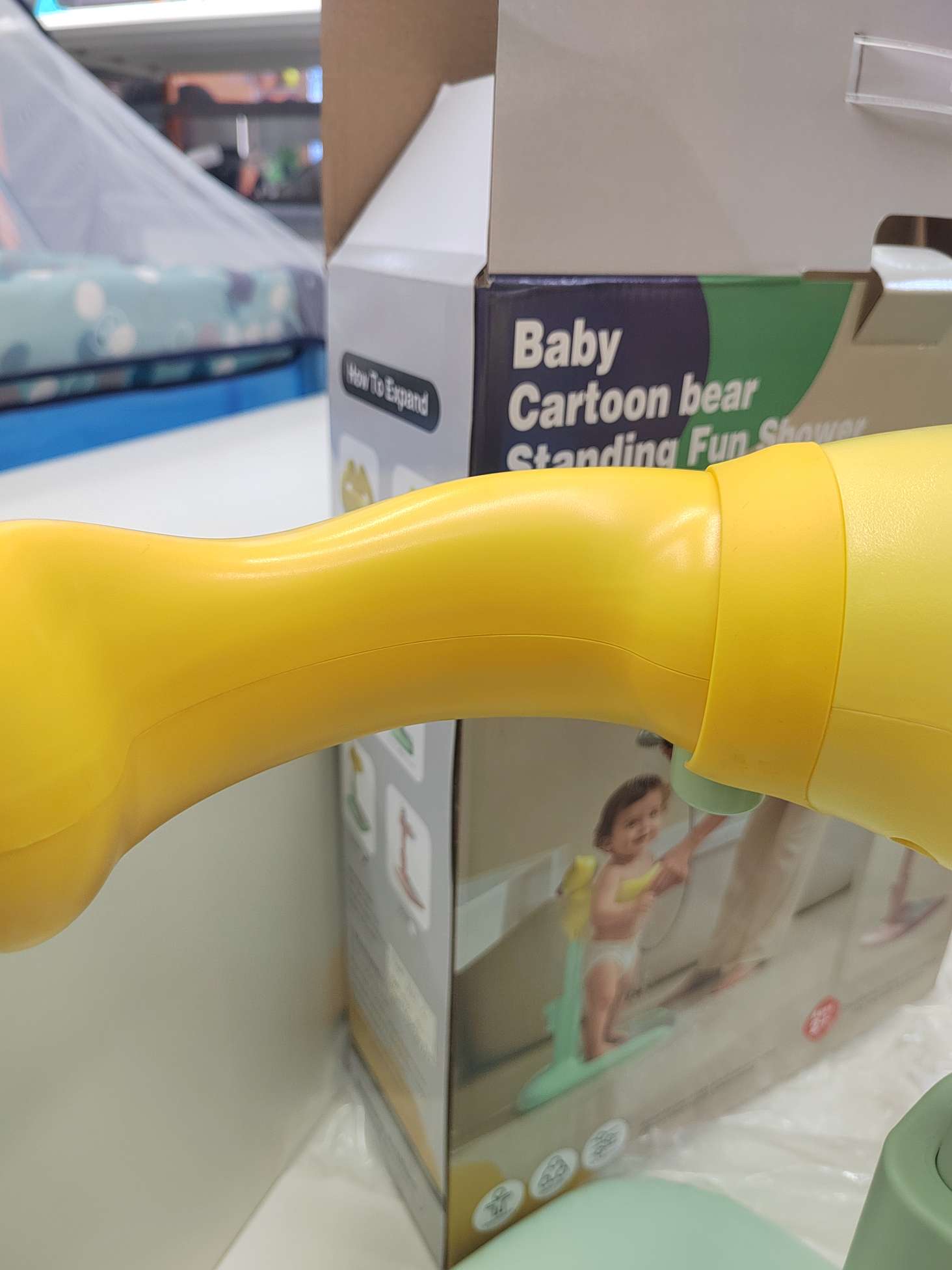 Baby standing bath stand, adjustable and foldable, children's bath wonder, bath rack, home anti-slip children's bath rack, detachable type, color box bath rack Item Picture