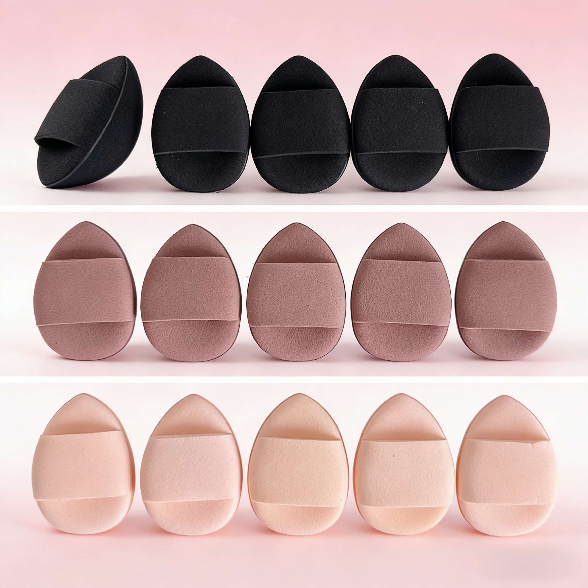 15 枚装拇指气垫粉扑 柔软亲肤细腻不吃粉 干湿两用局部上妆遮瑕 便携小巧易收纳 新手化妆美妆必备工具